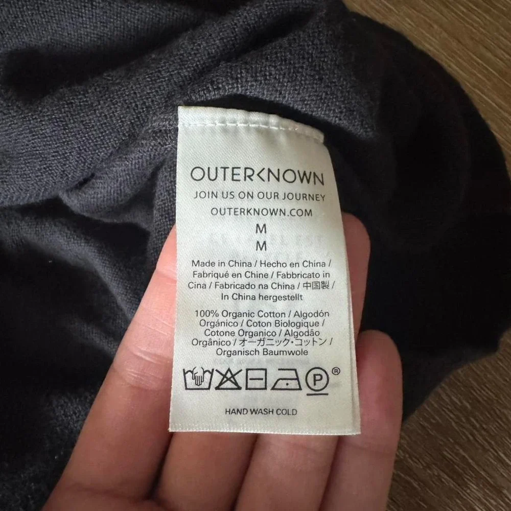 Outerknown Black Cotton‎ Crewneck Sweater Men's Medium